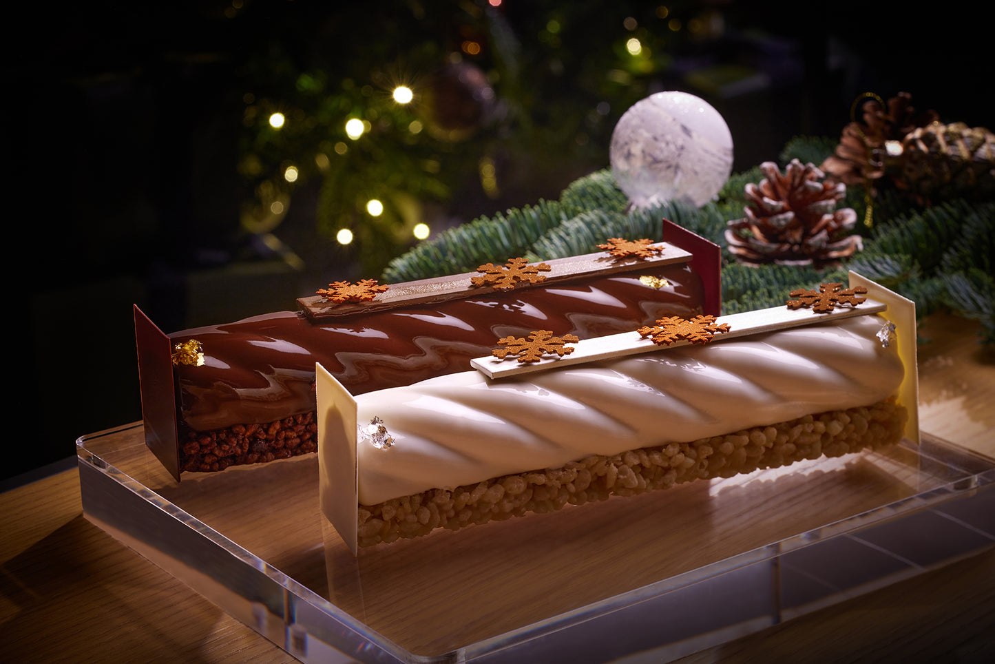 Christmas Log Cake - Ivory